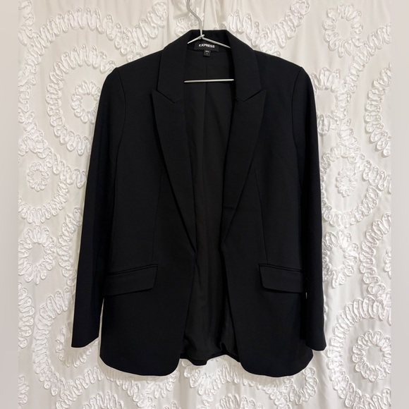 Express Columnist Open Front Boyfriend Blazer - Picture 4 of 7